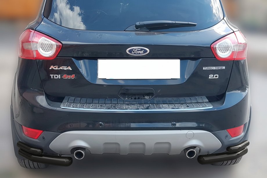 Ford Kuga 2008–2013 Dubbele achterhoekbeugels AK003-double Black (2 stuks, RVS) Image
