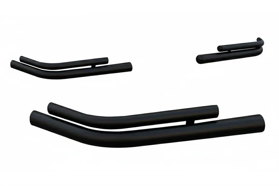 SsangYong Action 2005–2018 Dubbele achterhoekbeugels AK003-double Black (2 stuks, RVS) Image