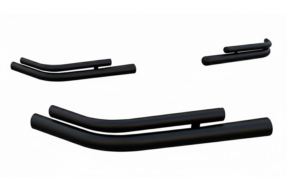 Volkswagen Caddy 2004–2010 Dubbele achterhoekbeugels AK003-double Black (2 stuks, RVS) Foto 1