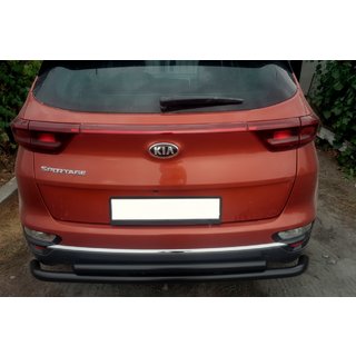 Achterbumperbescherming AK002-2 Black (RVS) Kia Sportage 2015–2021 foto 1