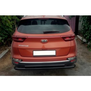 Achterbumperbescherming AK002-2 Black (RVS) Kia Sportage 2015–2021 foto 2