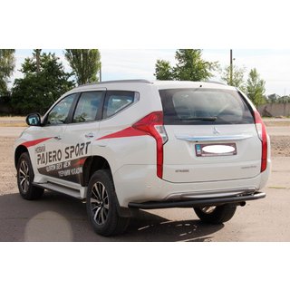 Achterbeschermbeugel AK005 Black (RVS) Mitsubishi Pajero Sport 2015– foto 2