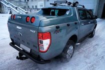 Ford Ranger 2011–2022 Achterbeschermbeugel AK005 Black (2011-2018, RVS) foto 2
