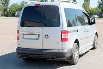 Volkswagen Caddy 2010–2015 Achterbeugel AK003-2 Black (2 stuks, RVS) foto 4