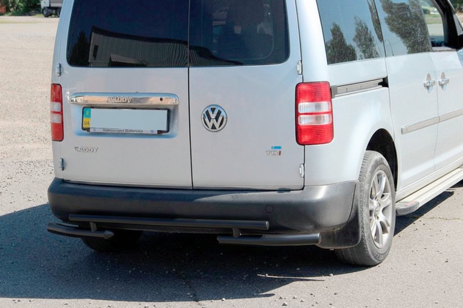 Volkswagen Caddy 2010–2015 Achterbeugel AK003-2 Black (2 stuks, RVS) Image