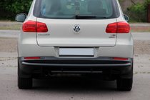 Volkswagen Tiguan 2007–2016 Achterbumperbescherming AK002-2 Black (RVS) foto 2
