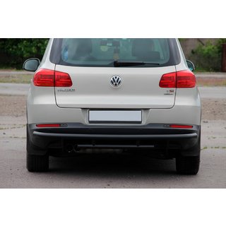 Achterbumperbescherming AK002-2 Black (RVS) Volkswagen Tiguan 2007–2016 foto 2