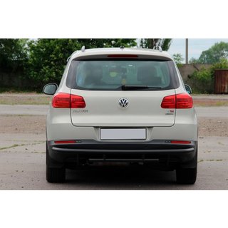 Achterbumperbescherming AK002-2 Black (RVS) Volkswagen Tiguan 2007–2016 foto 4