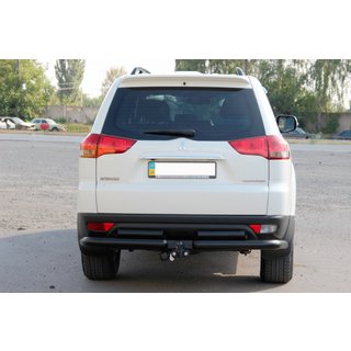 Achterbumperbescherming AK003-Special Black (2 stuks, RVS) Mitsubishi Pajero Sport 2008–2015 foto 2