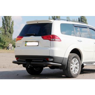 Achterbumperbescherming AK003-Special Black (2 stuks, RVS) Mitsubishi Pajero Sport 2008–2015 foto 1