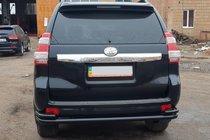 Toyota Land Cruiser Prado 150 2009–2023 Achterbeschermbeugel AK005-2 Black (RVS) foto 2