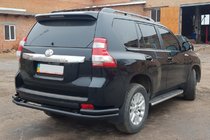 Toyota Land Cruiser Prado 150 2009–2023 Achterbeschermbeugel AK005-2 Black (RVS) foto 4