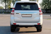 Toyota Land Cruiser Prado 150 2009–2023 Achterbeschermbeugel AK005-2 Black (RVS) foto 7