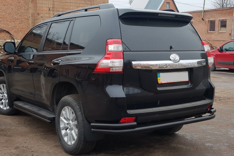 Toyota Land Cruiser Prado 150 2009–2023 Achterbeschermbeugel AK005-2 Black (RVS) Image