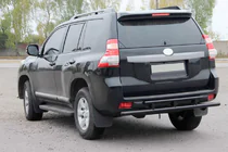 Toyota Land Cruiser Prado 150 2009–2023 Achterbeugel AK002-2v2 Black (RVS) foto 1