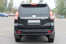 Toyota Land Cruiser Prado 150 2009–2023 Achterbeugel AK002-2v2 Black (RVS) foto 2
