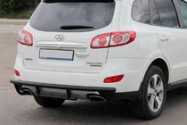 Hyundai Santa Fe 2 2006–2012 Achterbeugel AK002-2 Black (RVS) foto 2