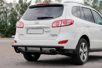 Hyundai Santa Fe 2 2006–2012 Achterbeugel AK002-2 Black (RVS) foto 5