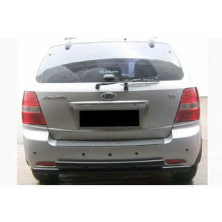 Achterbumperbeugel AK002-Dubbel Black (RVS)