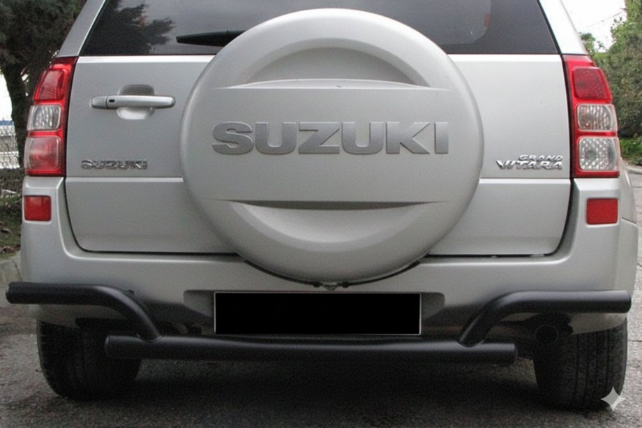 Suzuki Grand Vitara 2005–2017 Achterbeschermbeugel AK005-2 Black (RVS) Foto 1