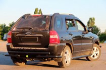 Kia Sportage 2004–2010 Achterbeugel AK007 Black (RVS) foto 2