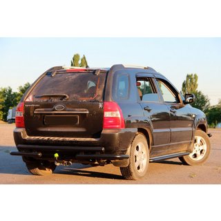 Achterbeugel AK007 Black (RVS) Kia Sportage 2004–2010 foto 2