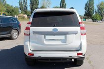 Toyota Land Cruiser Prado 150 2009–2023 Achterbeschermbeugel AK002-2v1 Black (RVS) foto 3