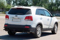 Kia Sorento II XM 2009–2014 Achterbeschermbeugel AK003-2 Black (RVS) foto 1