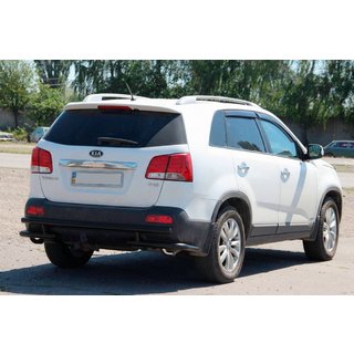 Achterbeschermbeugel AK003-2 Black (RVS) Kia Sorento II XM 2009–2014 foto 1