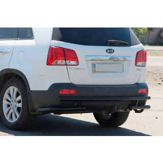 Achterbeschermbeugel AK003-2 Black (RVS) Kia Sorento II XM 2009–2014 foto 2