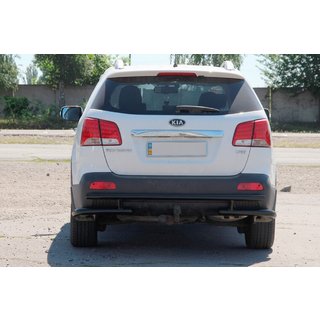 Achterbeschermbeugel AK003-2 Black (RVS) Kia Sorento II XM 2009–2014 foto 4