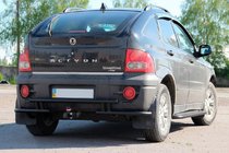 SsangYong Action 2005–2018 Achterbeschermbeugel AK005-2 Black (RVS) foto 2