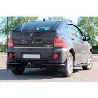Achterbeschermbeugel AK005-2 Black (RVS) SsangYong Action 2005–2018 foto 2