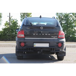 Achterbeschermbeugel AK005-2 Black (RVS) SsangYong Action 2005–2018 foto 3