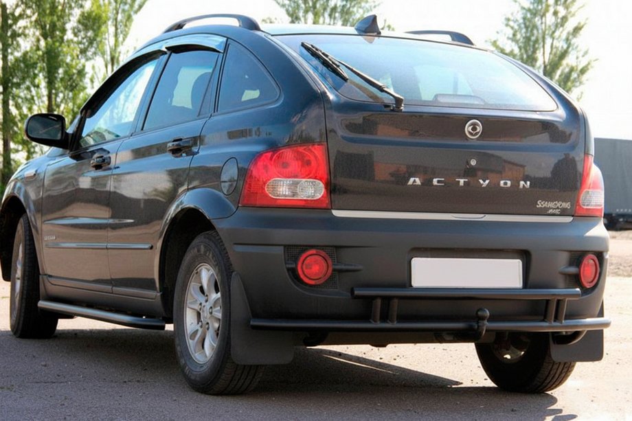 SsangYong Action 2005–2018 Achterbeschermbeugel AK005-2 Black (RVS) Image