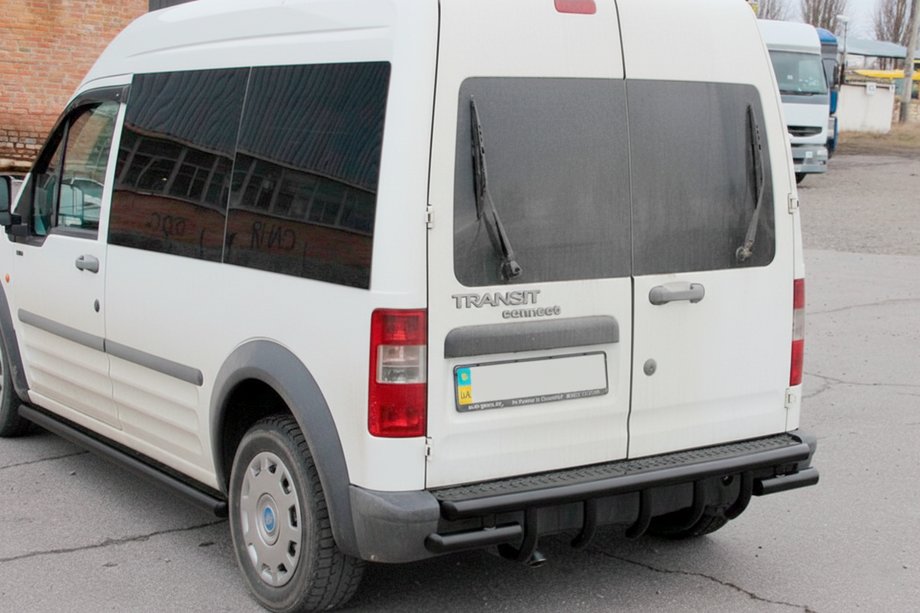 Ford Connect 2006–2009 Achterrolbeugel AK-design Black (RVS) Image