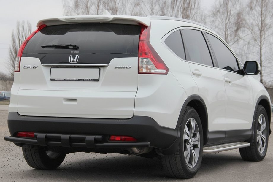 Honda CRV 2012–2016 Achterbeugel AK002-dubbel Black (roestvrij staal) Foto 2