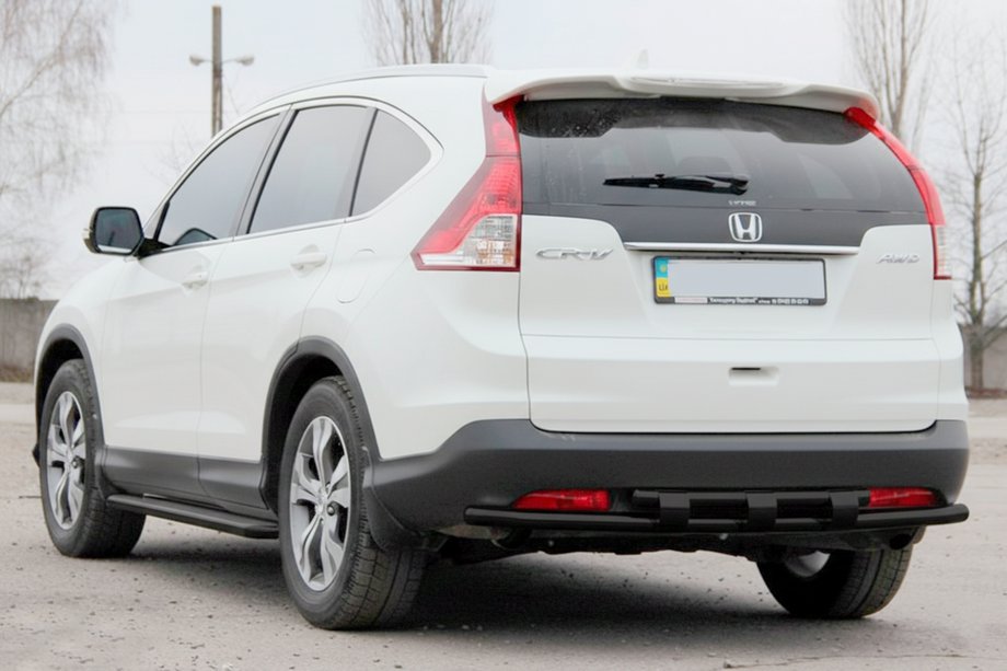 Honda CRV 2012–2016 Achterbeugel AK002-dubbel Black (roestvrij staal) Foto 3