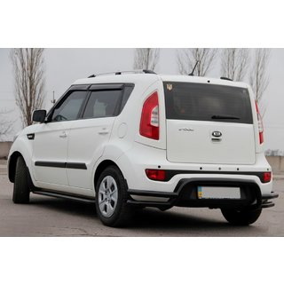 Achterbeschermbeugel AK007-2 Black (RVS) Kia Soul II 2013–2018 foto 1