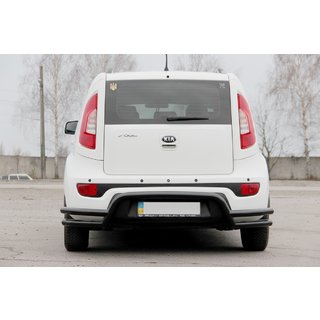 Achterbeschermbeugel AK007-2 Black (RVS) Kia Soul II 2013–2018 foto 2