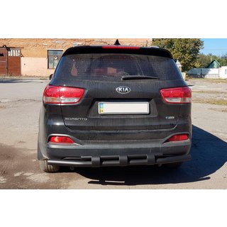 Achterbeschermbeugel AK015 Black (RVS) Kia Sorento II XM 2009–2014 foto 3