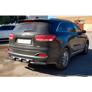 Achterbeschermbeugel AK015 Black (RVS) Kia Sorento II XM 2009–2014 foto 2