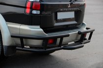 Mitsubishi Pajero Sport 1996–2007 Achterbeschermbeugel AK-Special Black (RVS) foto 5