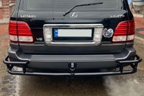 Lexus LX470 1998–2007 Achterbeschermbeugel AK009-15 Black (RVS) foto 3