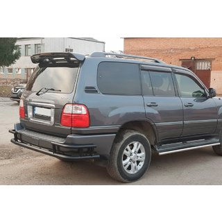 Achterbeschermbeugel AK009-15 Black (RVS) Lexus LX470 1998–2007 foto 2