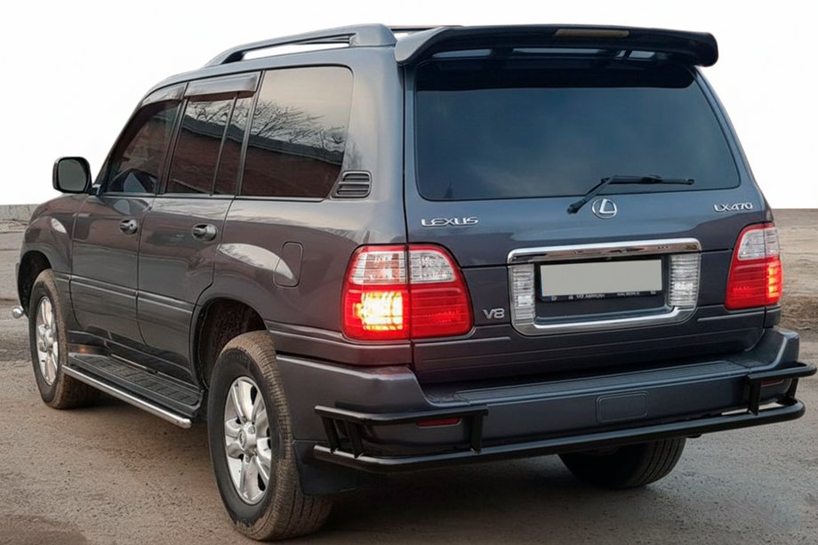 Lexus LX470 1998–2007 Achterbeschermbeugel AK009-15 Black (RVS) Image