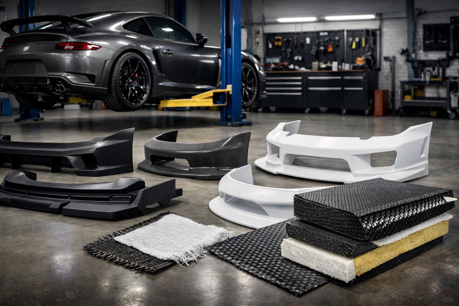 Bodykits/skirts/spoilers: kies materiaal (ABS vs PP vs FRP vs carbon) zonder scheuren