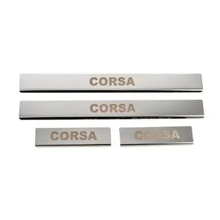 Carmos dorpellijsten (set 4 stuks, RVS)