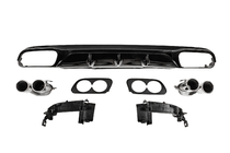 Mercedes E-class W213 2016–2023 Achterdiffuser met uitlaatsierstukken E53-Design Silver (voor Base) foto 1