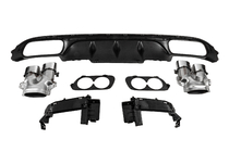 Mercedes E-class W213 2016–2023 Achterdiffuser met uitlaatsierstukken E53-Design Silver (voor Base) foto 4